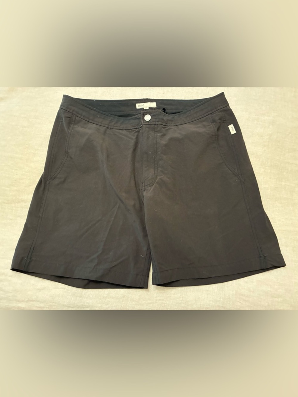 ONIA men’s Black Calder 7.5” Shorts 34” waist
